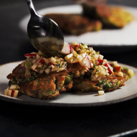 Broccoli and Cheddar Cheese Fritters